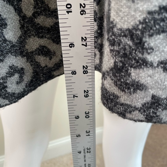 Anthropologie Michael Stars Classic Jacket Leopard Cardigan Sweater Grey Women S - Picture 8 of 13